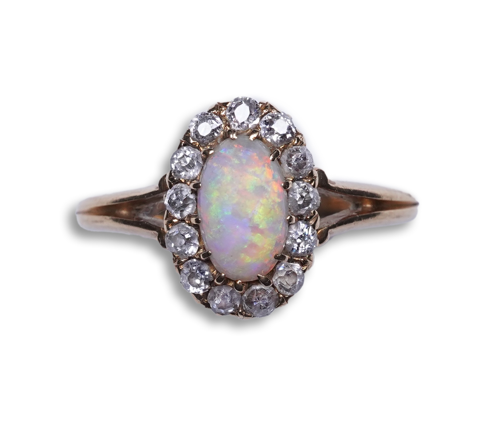 Henry Newman, an Edwardian opal and diamond ring, Melbourne, Australia, circa 1900